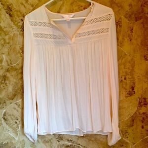 NWOT beautiful boho Lauren Conrad baby pink blouse